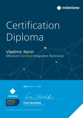 Vladimir Norin - Milestone Certified Integration Technician (MCIT) Assessment - Completion Certificate (1)_page-0001